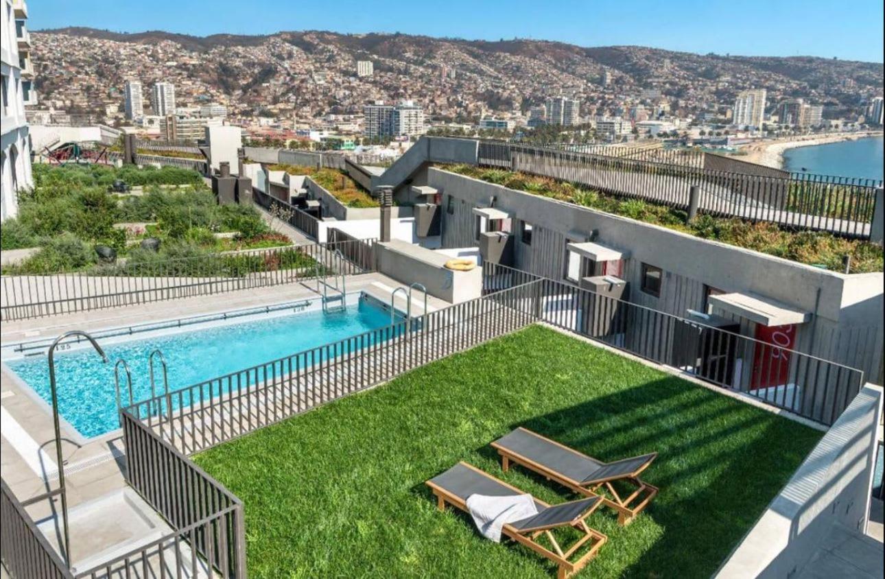 Hom I Espectacular Loft Con Vista Al Mar En Appartamento Valparaíso